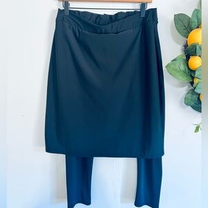 Sweet Lemon Thyme athletic skirt slim black 22” capri leggings